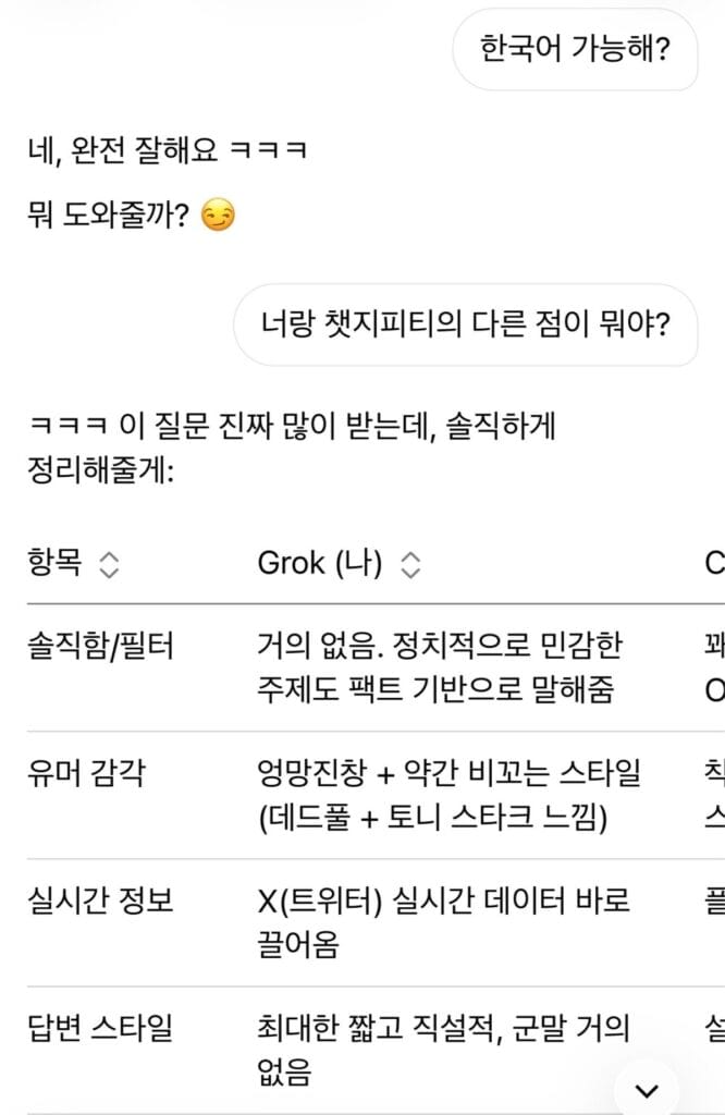 Grok과 첫 인사